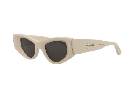 Balenciaga Cat Eye Sunglasses Beige Grey Hot on Sale