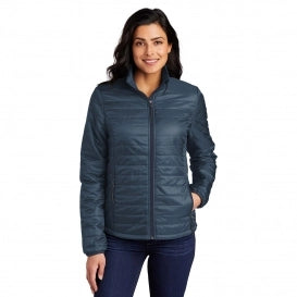 Ladies Navy Puffer Jacket Online now