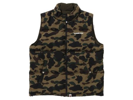 Bape 1St Camo Reversible Down Vest (Fw24) Green Online Sale