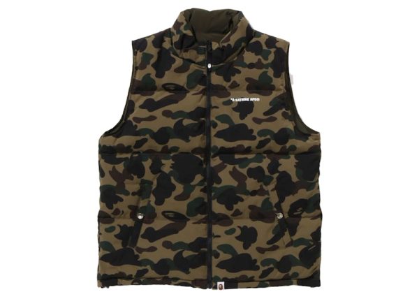 Bape 1St Camo Reversible Down Vest (Fw24) Green Online Sale