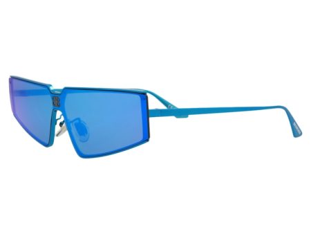 Balenciaga Square Sunglasses Light Blue Blue Cheap