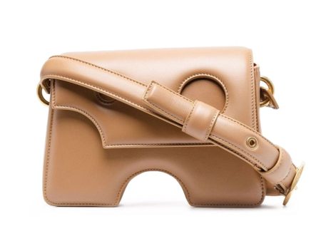 Off-White Burrow-22 Shoulder Bag Camel Brown For Discount