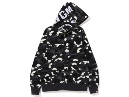 Bape City Camo Shark Full Zip Hoodie (Ss23) Black on Sale