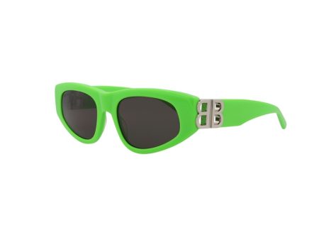 Balenciaga Cat Eye Sunglasses Green Silver Grey Sale