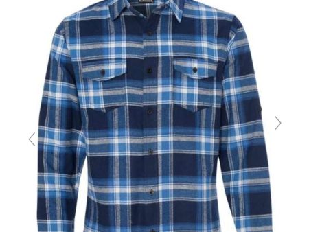 Flannel Shirt Blue White Online