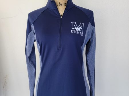 Ladies 1 4 Zip Jacket True Navy Navy Heather Hot on Sale