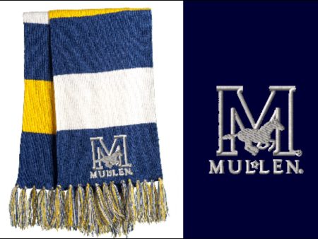 Spectator Scarf Navy Gold White on Sale