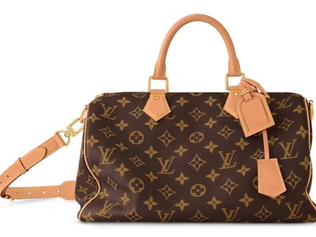 Louis Vuitton Speedy P9 Bandoulière 40 Monogram Leather Brown Monogram For Sale