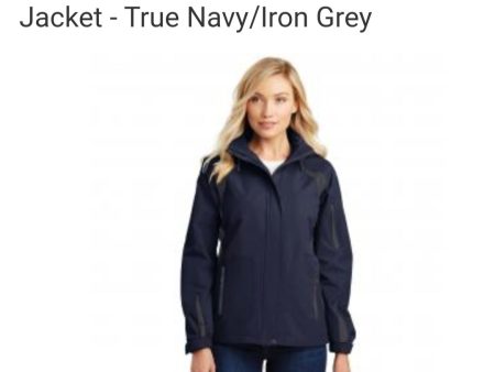 Ladies Port Authority Navy & Iron Jacket Online Sale