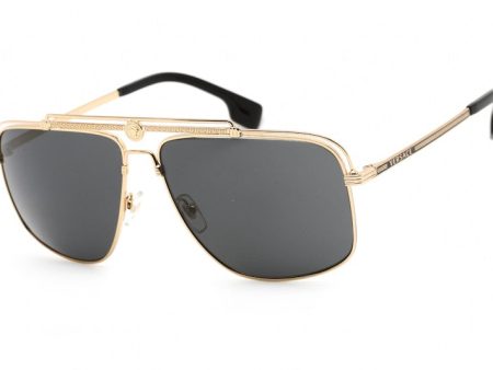 Versace Medusa Focus Sunglasses Gold Dark Grey Supply