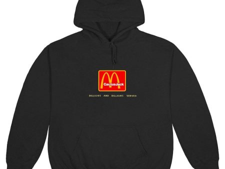 Travis Scott X Mcdonald S Billions Served Hoodie Washed Black Online now