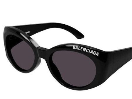 Balenciaga Oval Sunglasses Black Grey For Sale