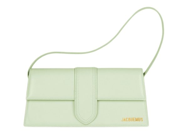 Jacquemus Le Bambino Long Flap Shoulder Bag Light Green Sale