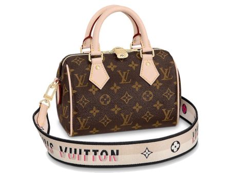 Louis Vuitton Speedy Bandouliere 20 Monogram Brown Black For Sale