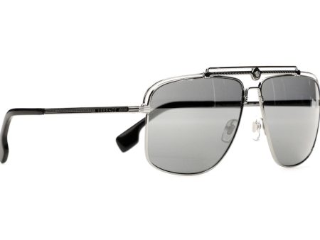 Versace Square Sunglasses Silver Online Hot Sale