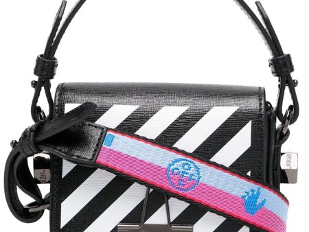 Off-White Diag Flap Bag Baby Black White Fucschia Multi on Sale