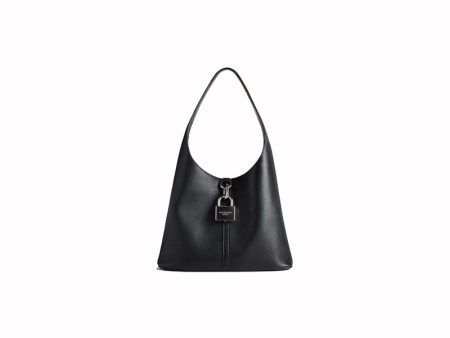 Balenciaga Womens Locker Medium North-South Hobo Bag Black Cheap