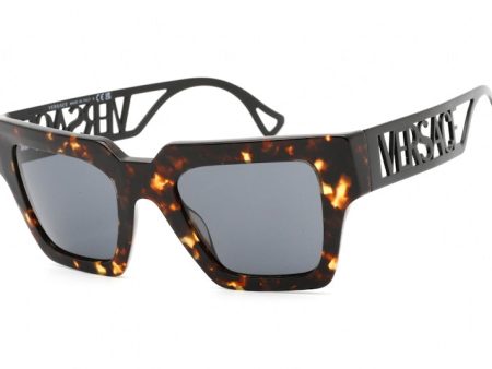 Versace Square Sunglasses Havana Dark Grey Online