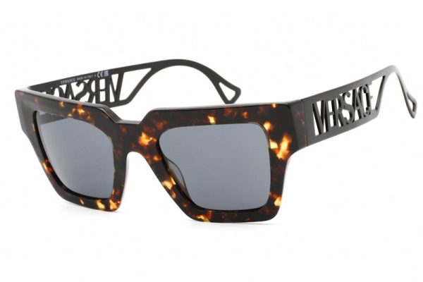 Versace Square Sunglasses Havana Dark Grey Online