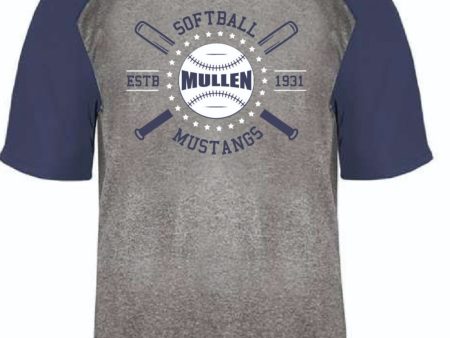 SOFTBALL HEATHER NAVY TEE Cheap