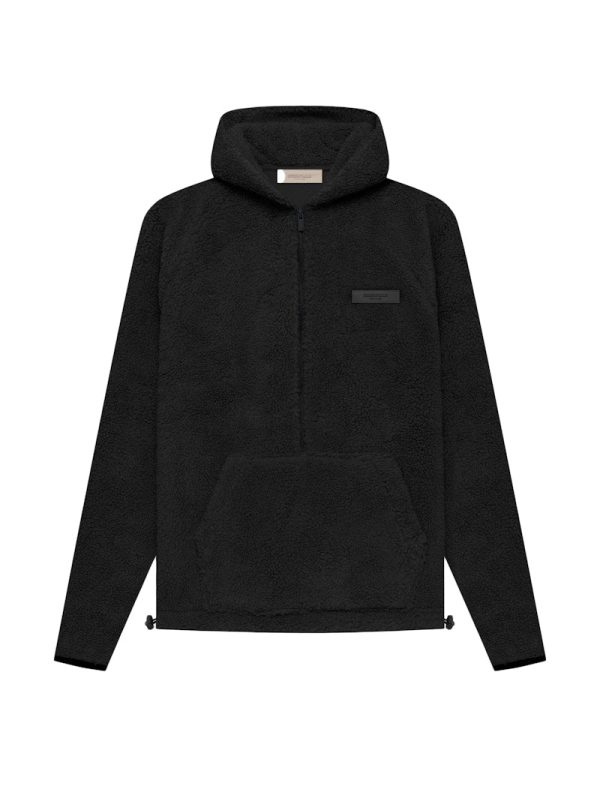 Fear Of God Essentials Polar Fleece Half Zip Hoodie Iron Sale