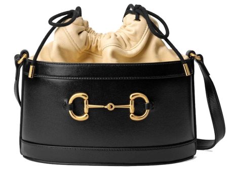 Gucci 1955 Horsebit Bucket Bag Small Black Butter Fashion