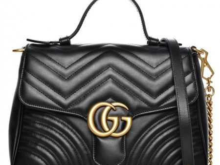 Gucci Gg Marmont Small Top Handle Bag Black Supply