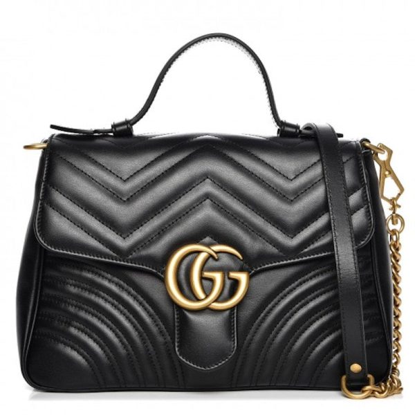 Gucci Gg Marmont Small Top Handle Bag Black Supply